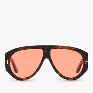 Tom Ford Tortoise Sunglasses with Coral Lenses